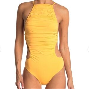 NWT We Wore What Liv One Piece Swimsuit sz XS Orange